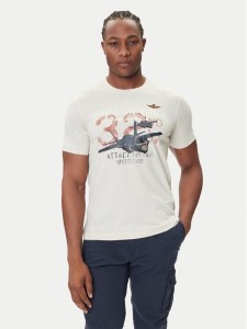 Aeronautica Militare T-Shirt 252TS2472UJ00708 Écru Regular Fit
