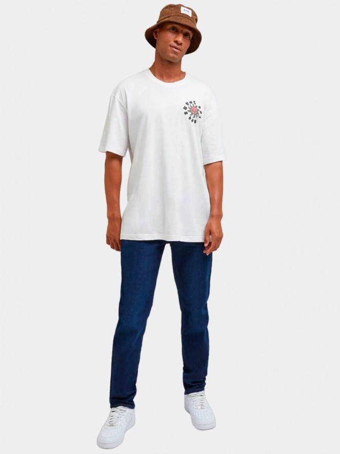 LEE LOOSE TEE MĘSKA KOSZULKA T-SHIRT LOGO ECRU 112341749 LL92016990