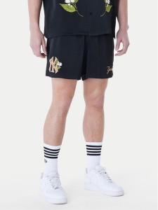 New Era Szorty sportowe New York Yankees MLB Woven 60596375 Czarny Regular Fit