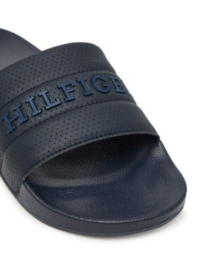 Tommy Hilfiger Klapki Pad Perf Pool Slide FM0FM05709 Granatowy