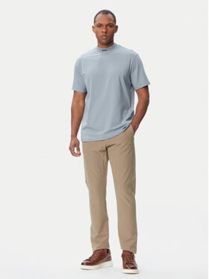 BOSS T-Shirt Tee Collar 50562120 Szary ciemny Relaxed Fit
