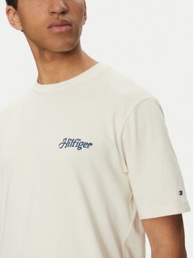 Tommy Hilfiger T-Shirt Summer Photo MW0MW38643 Beżowy Regular Fit