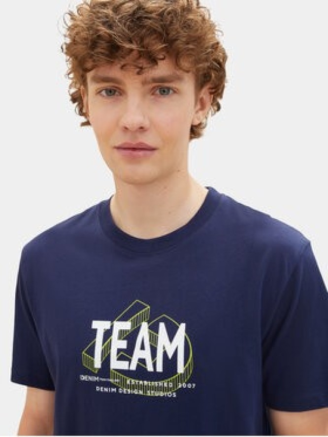 Tom Tailor Denim T-Shirt 1040838 Granatowy Regular Fit