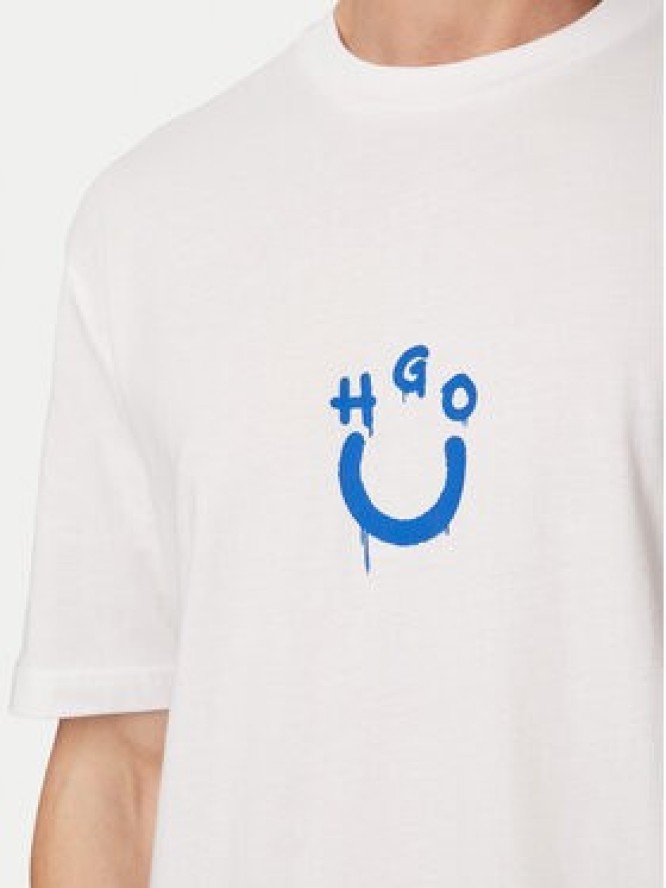 HUGO T-Shirt Norizom 50560112 Biały Regular Fit