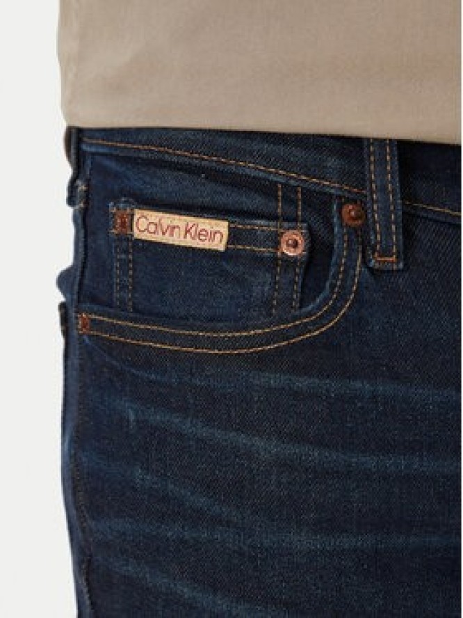 Calvin Klein Jeans Jeansy LV04RD718G Granatowy Skinny Fit