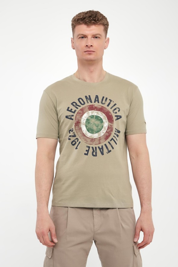 T-shirt męski z grafiką AERONAUTICA MILITARE