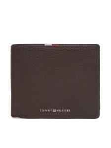 Tommy Hilfiger Portfel Th Corp Cc Flap & Coin AM0AM13741 Brązowy