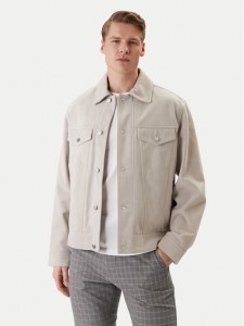 BOSS Kurtka skórzana Johot 50552130 Szary Regular Fit