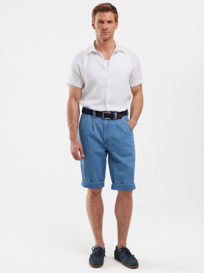 Szorty męskie jeansowe niebieskie Tem 424