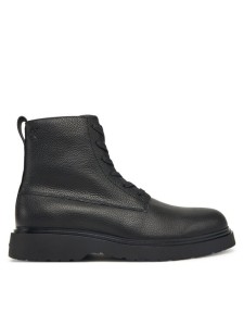 Calvin Klein Trzewiki Combat Ess Lace Up Zip Boot Lth YM0YM01373 Czarny