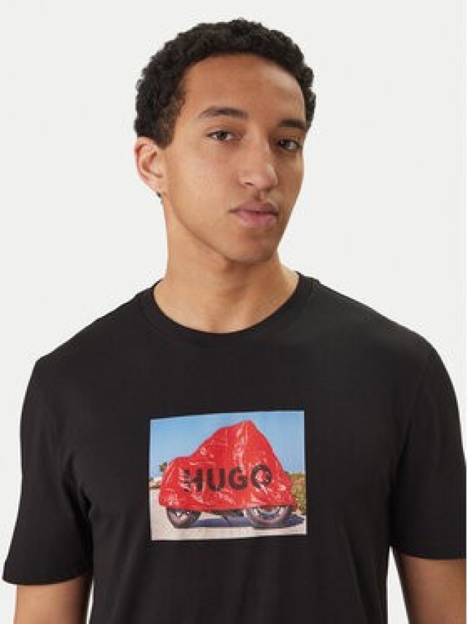 HUGO T-Shirt Dostino 50557674 Czarny Regular Fit