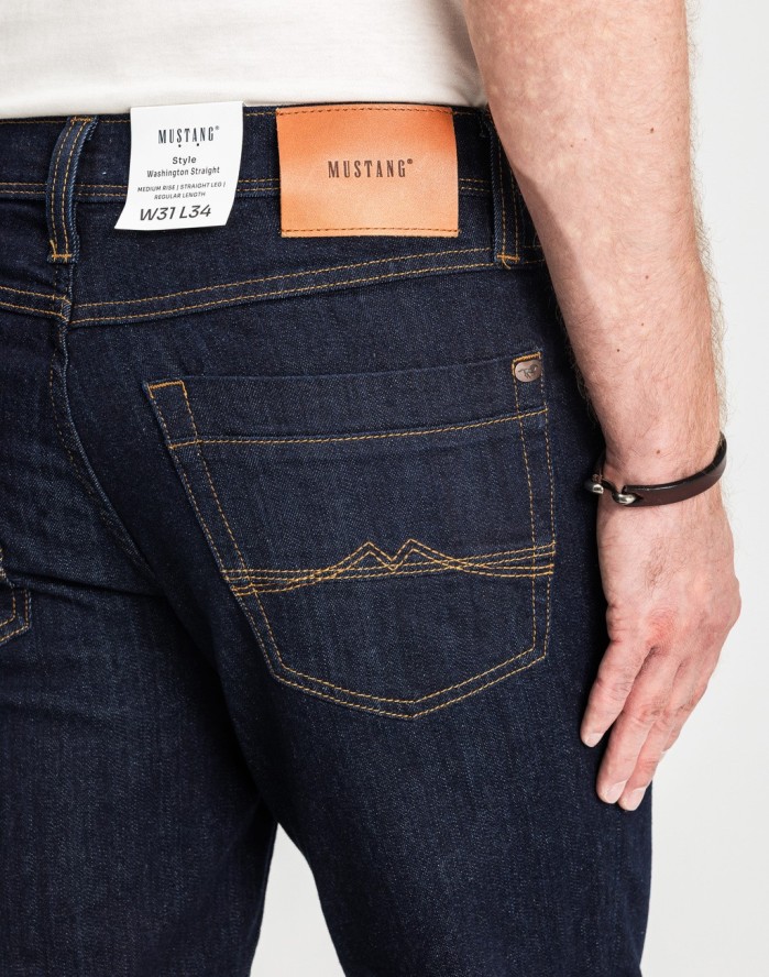 MUSTANG WASHINGTON STRAIGHT MĘSKIE SPODNIE JEANSOWE JEANSY DŻINSY DENIM BLUE 1015351 5000 940