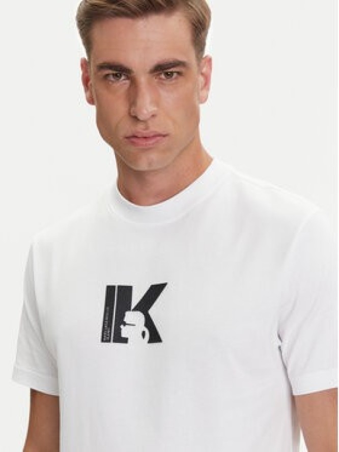 Karl Lagerfeld Jeans T-Shirt A3M17057 Biały Regular Fit