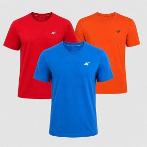 KOMPLET KOSZULEK MĘSKICH 4F T-SHIRT SPORTOWY 3PAK ZESTAW NA CO DZIEŃ