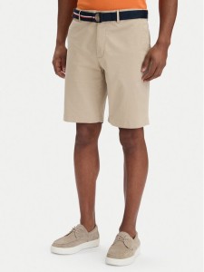 Tommy Hilfiger Komplet szorty i pasek Denton MW0MW42349 Beżowy jasny Slim Fit