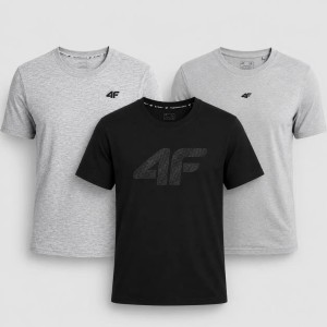 KOMPLET KOSZULEK MĘSKICH 4F T-SHIRT ZESTAW 3PAK
