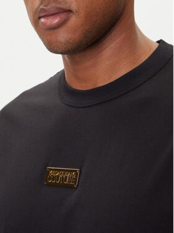 Versace Jeans Couture T-Shirt 79GAHT08 CJ00T Czarny Regular Fit