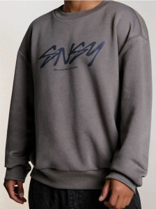 Bluza z napisem - szary