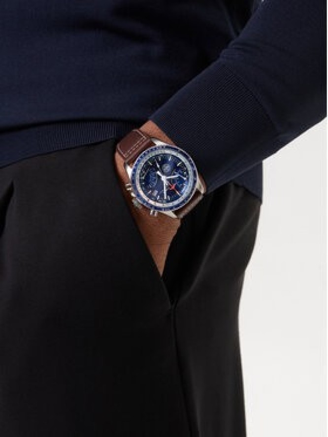 Timex Zegarek Fly Back Chronograph x Pan Am® TW2W97200 Brązowy