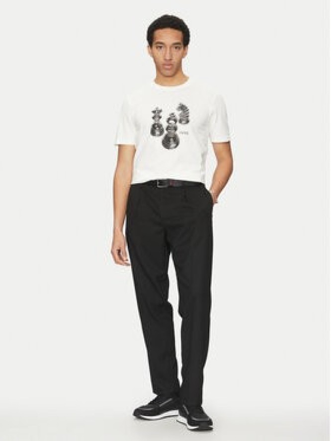 HUGO T-Shirt Dischach 50532918 Écru Regular Fit