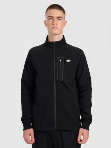4F Bluza dresowa rozpinana bez kaptura męska - czarna L