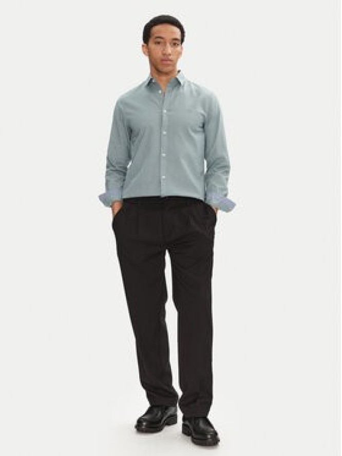 Tom Tailor Koszula 1045087 Zielony Regular Fit