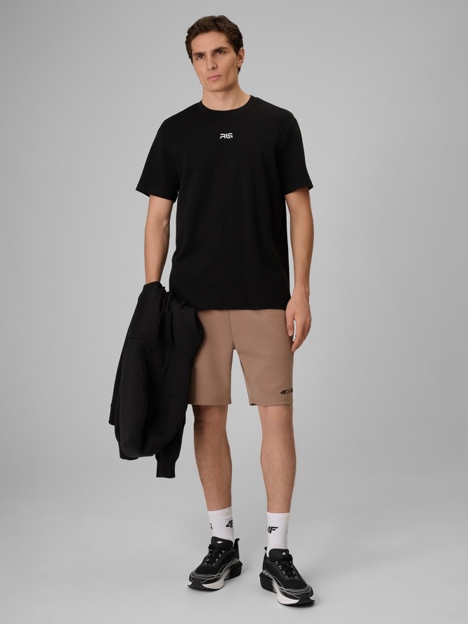 4F T-shirt regular gładki męski 4F x Robert Lewandowski - czarne S