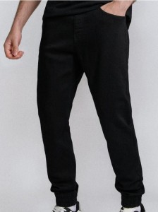 Jeansy jogger - czarny