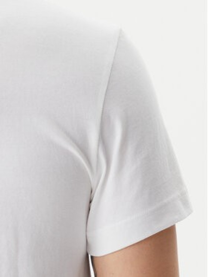 Calvin Klein T-Shirt Satin Bonded Logo K10K114162 Biały Regular Fit