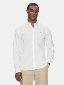 Lacoste Koszula CH5620 Biały Slim Fit