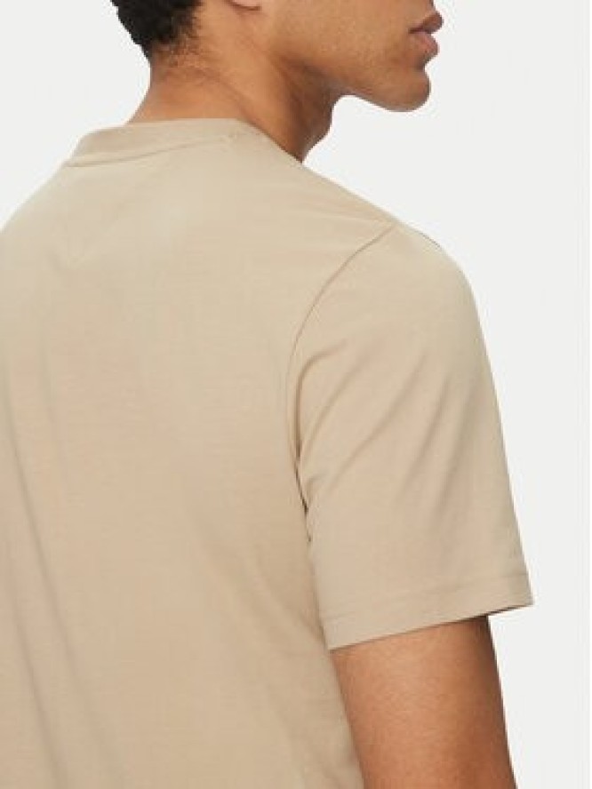 Tommy Hilfiger T-Shirt Flag Box MW0MW38636 Beżowy Regular Fit