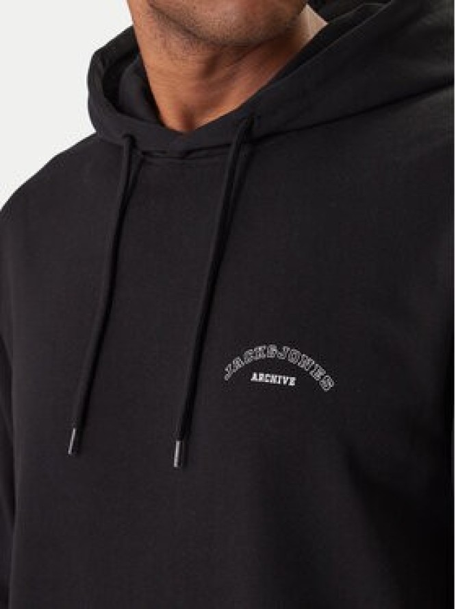 Jack & Jones Bluza College Logo 12288362 Czarny Regular Fit
