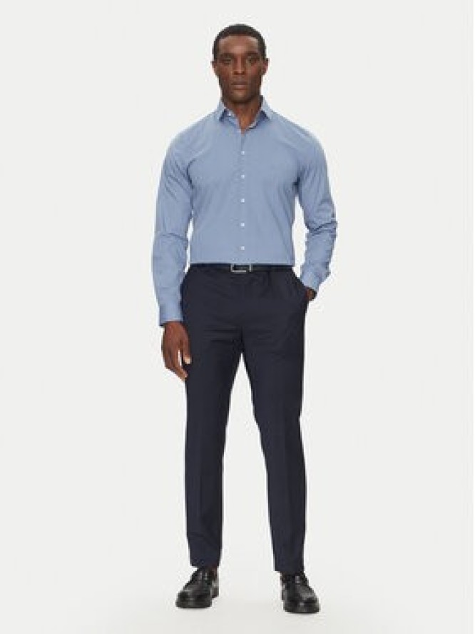 Calvin Klein Koszula Poplin Stretch Slim Shirt K10K108229 Niebieski Slim Fit