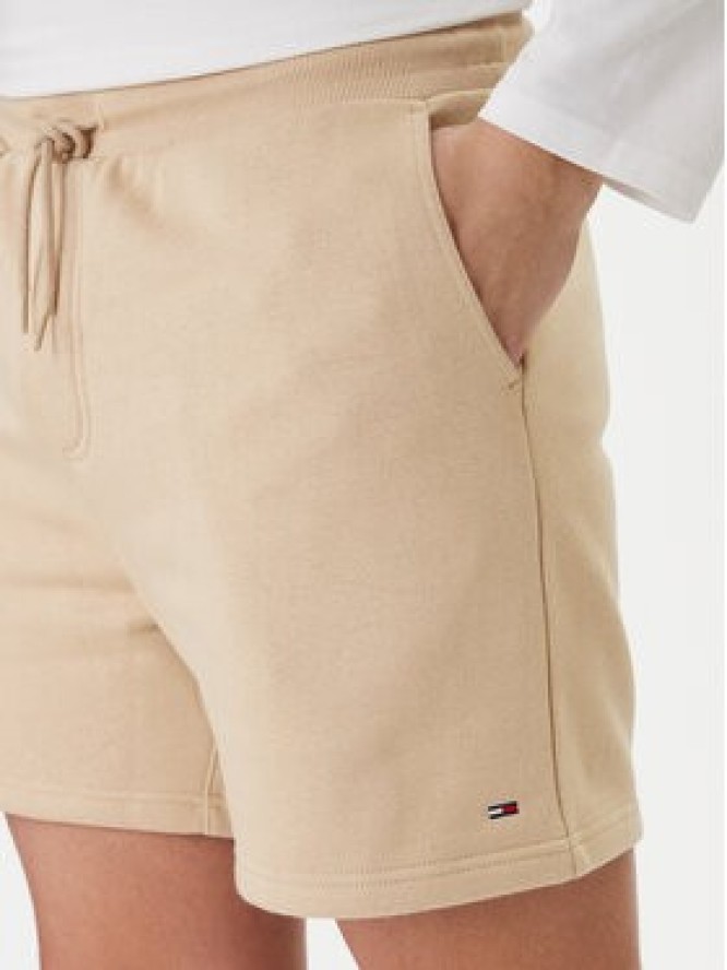 Tommy Jeans Szorty sportowe DM0DM21931 Beżowy Regular Fit