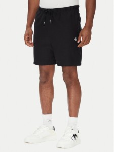 Calvin Klein Jeans Szorty sportowe Premium Terry LV04RC280G Czarny Regular Fit