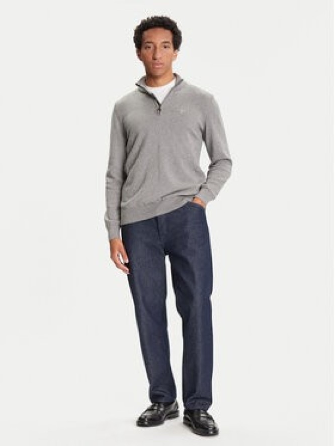 Barbour Sweter Half Zip MKN1074GY52 Szary Regular Fit