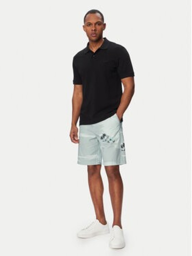 BOSS Szorty materiałowe Chino 50559411 Turkusowy Straight Fit