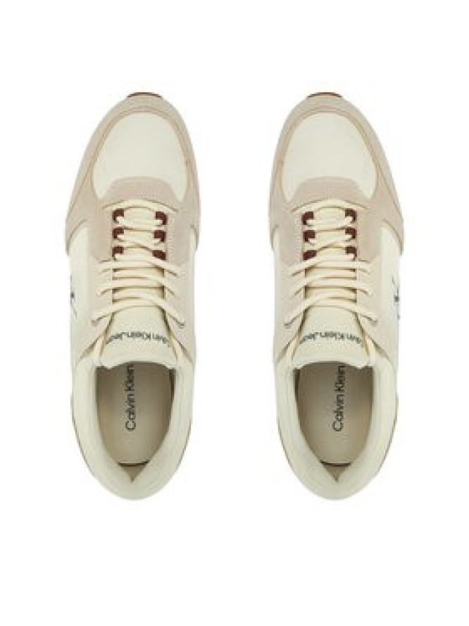 Calvin Klein Jeans Sneakersy Retro Sock Runner Mg YM0YM01152 Beżowy