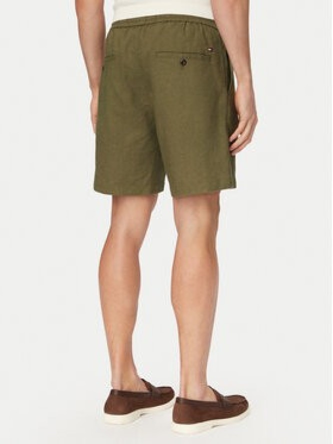 Tommy Hilfiger Szorty materiałowe Dover MW0MW44356 Zielony ciemny Regular Fit