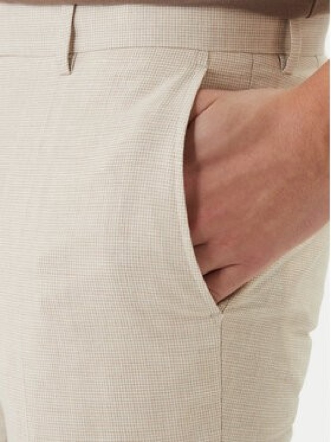 BOSS Spodnie materiałowe H-Genius-253 50561874 Beżowy Slim Fit