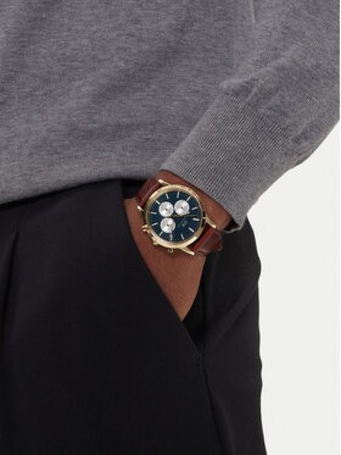 Daniel Wellington Zegarek Iconic Chronograph St Mawes Arctic Panda DW00100875 Brązowy