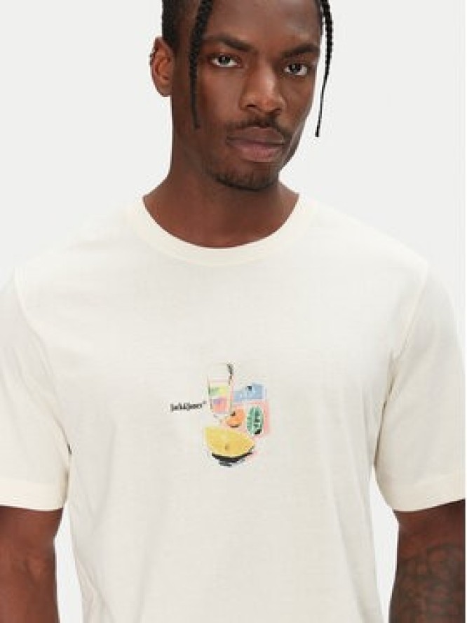 Jack & Jones T-Shirt Varenna 12273162 Beżowy Regular Fit