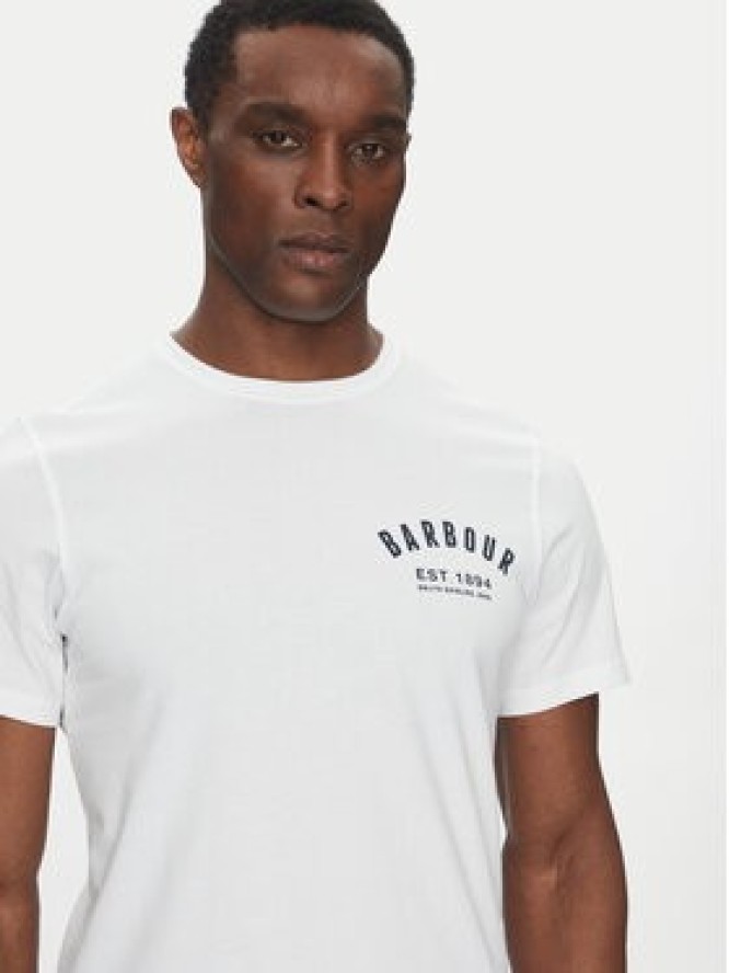Barbour T-Shirt Preppy MTS0502WH11 Biały Tailored Fit