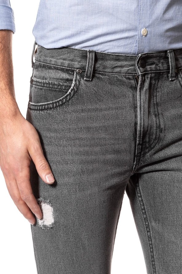 JEANSY MĘSKIE LEE RIDER GREY TRASHED L73DFFIH 112120363