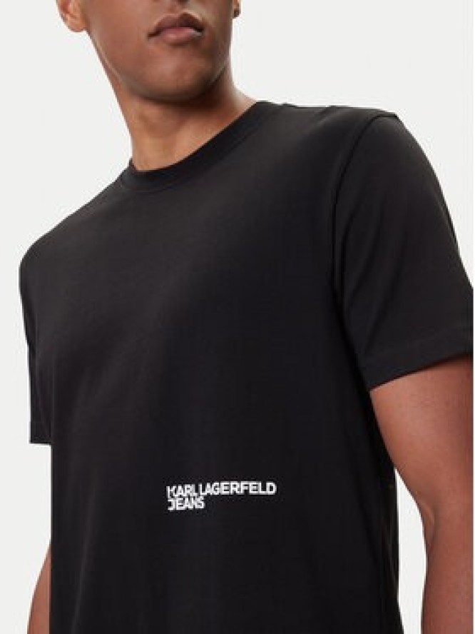 Karl Lagerfeld Jeans T-Shirt A4M17027 Czarny Regular Fit