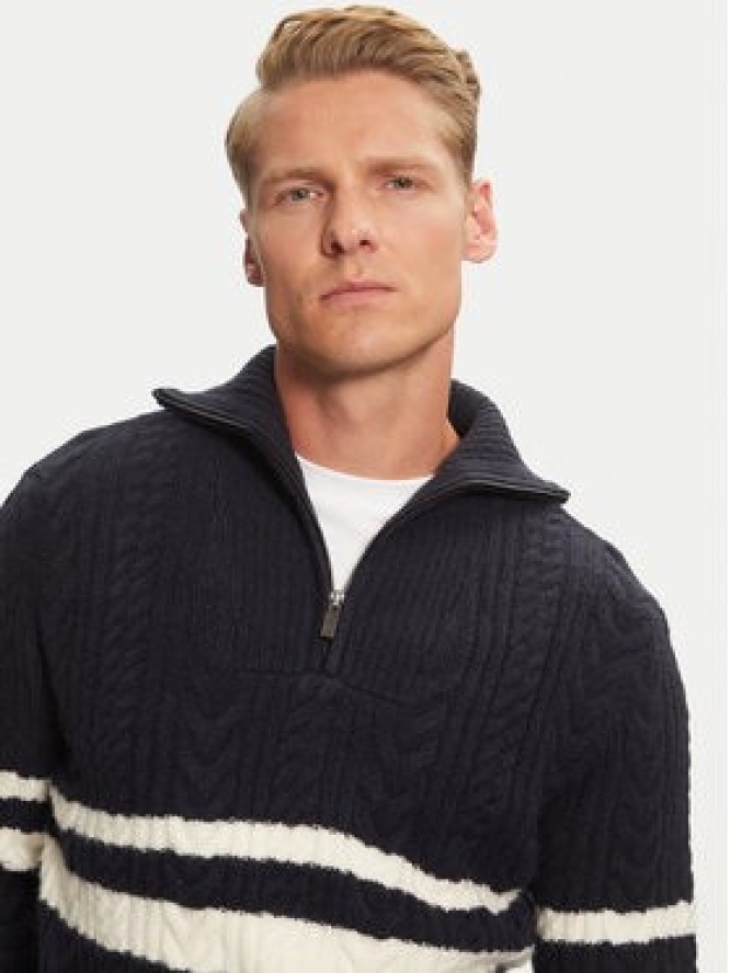 Guess Sweter M4BR12 Z3HA2 Granatowy Regular Fit