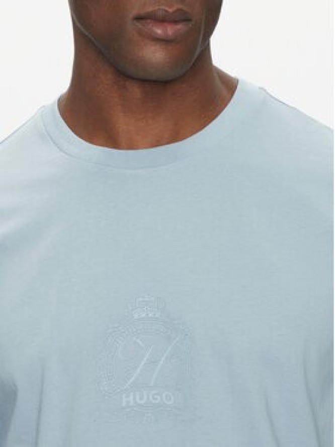 HUGO T-Shirt 50538246 Błękitny Regular Fit