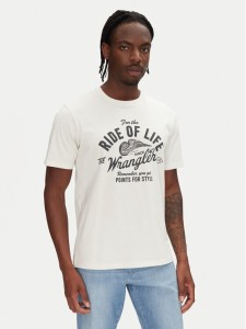 Wrangler T-Shirt Americana 112362791 Écru Regular Fit