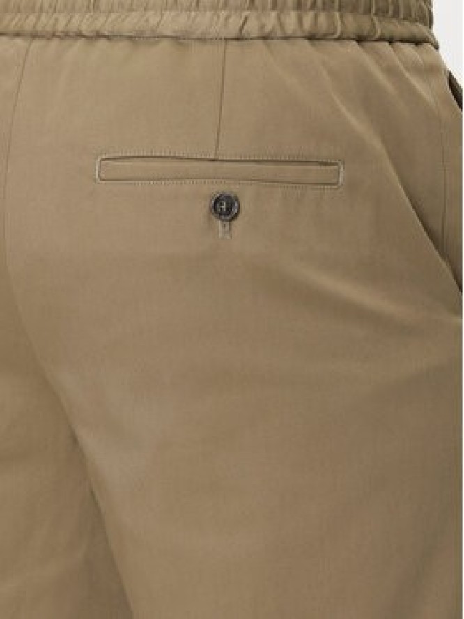 AMI Paris Szorty materiałowe HSO303.CO0103 Khaki Regular Fit