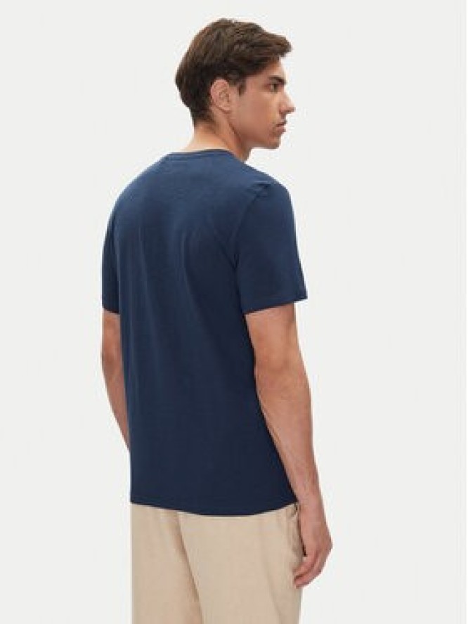 Mustang T-Shirt Austin 1016490 Granatowy Regular Fit